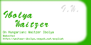 ibolya waitzer business card